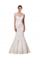 Bateau Illusion Sweetheart Lace Wedding Dress for Sale