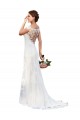 Illusion Bateau Neckline Fit and Flare Lace Wedding Dress for Sale