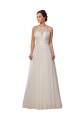 Illusion Halter Lace Boho Wedding Dress with Plunging Sweetheart Bodice for Sale