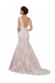 Classic Fit and Flare V-Neck Mermaid Lace Wedding Dress for Sale