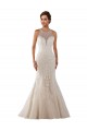 High Neck Mermaid Lace Wedding Dress with Illusion Back for Sale