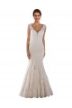 V-Neck Mermaid Vintage Lace Wedding Dress for Sale