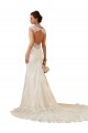 Modern Chapel Train Sweetheart Mermaid Lace Wedding Dress with Keyhole Back for Sale