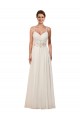 Sweetheart A-Line Chiffon Wedding Dress with Beaded Shoulder Straps for Sale
