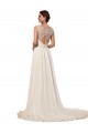 Sweetheart A-Line Chiffon Wedding Dress with Beaded Shoulder Straps for Sale