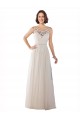 High Lace Neck Illusion Back Tulle Boho Wedding Dress for Sale