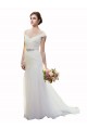 Cap Sleeves Off the Shoulder Ruched Mermaid Tulle Beach Wedding Dress for Sale