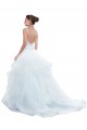 Spaghetti Straps Ball Gown Beach Wedding Dress with Lace Bodice for Sale