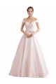 Off the Shoulder Sweetheart Ball Gown Satin Wedding Dress for Sale