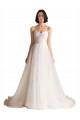 Strapless Sweetheart Lace Bodice A-Line Organza Wedding Dress for Sale
