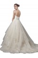 Strapless Ball Gown Tulle Wedding Dress with Lace Appliques for Sale