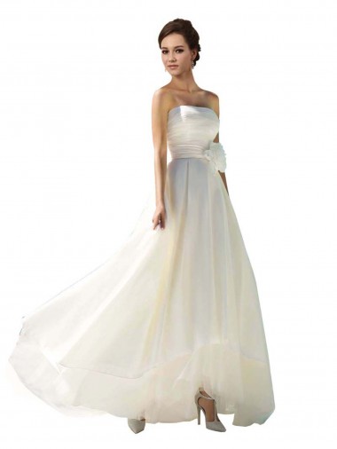 Strapless A-Line Taffeta Wedding Dress for Sale