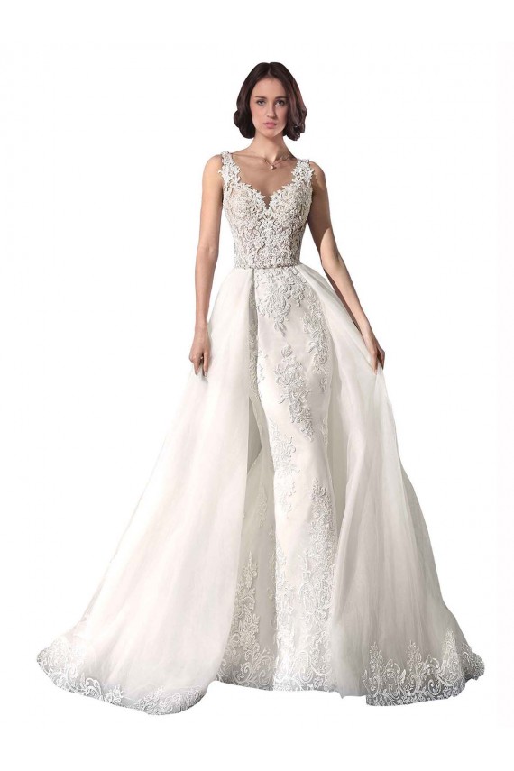 Sweetheart Fit and Flare Tulle Lace Wedding Dress for Sale