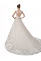Sweetheart Cap Sleeves Tulle Lace Wedding Dress for Sale