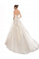 Strapless Ball Gown Tulle Wedding Dress with Lace Cascades for Sale