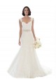 Off the Shoulder Mermaid Lace Beach Wedding Dress with Beaded Belt for Sale