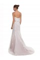 Strapless Mermaid Tulle Lace Beach Wedding Dress with Belt for Sale