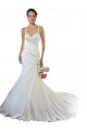 Sweetheart Mermaid Satin Beach Wedding Dress with Illusion Lace Back for Sale