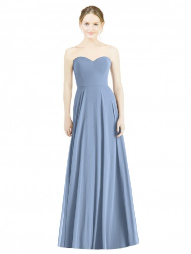 Strapless Sweetheart Chiffon Bridesmaid Dress for Sale