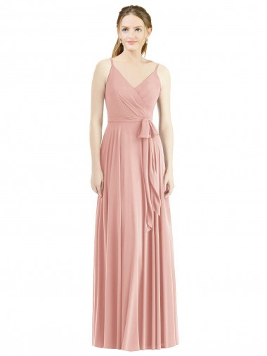 Romantic Full length Long Chiffon Bridesmaid Dress for Sale