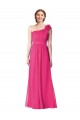Full Length One Shoulder Chiffon Bridesmaid Dress for Sale