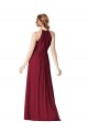 Halter Neck Chiffon Bridesmaid Dress with Shirred Bodice for Sale