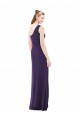Draped One Shoulder Full Length Chiffon Bridesmaid Dress for Sale