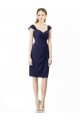 Cocktail Length Short Cap Sleeves Chiffon Bridesmaid Dress for Sale