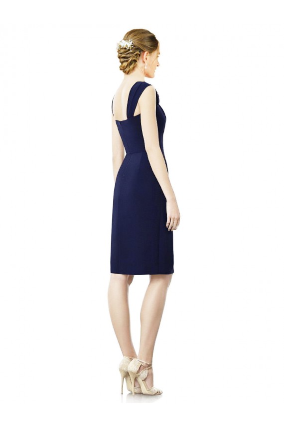 Cocktail Length Short Cap Sleeves Chiffon Bridesmaid Dress for Sale
