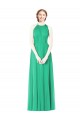Halter Neckline Long Chiffon Bridesmaid Dress with Side Bow for Sale