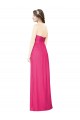 Full Length Strapless Long Chiffon Dress with Waistband for Sale
