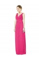 Sleeveless V-Neck Long Chiffon Bridesmaid Dress with V-Back for Sale