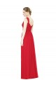 Full-Length Long Chiffon Bridesmaid Dress with Side Front Slit for Sale