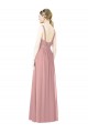 High Neck Chiffon Bridesmaid Dress with Low Back for Sale