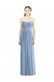 Strapless Long Chiffon Dress with Sweetheart Neckline And Draped Bodice for Sale