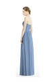Strapless Long Chiffon Dress with Sweetheart Neckline And Draped Bodice for Sale