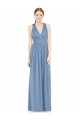 Sleeveless Cross Strap Back Chiffon Bridesmaid Dress for Sale