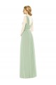 Sleeveless Chiffon Long Bridesmaid Dress with Shoulder Straps for Sale