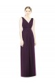 V-Neckline Sleevelss Full Length Chiffon Bridesmaid Dress for Sale
