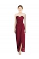 Strapless Sweetheart Long Chiffon Bridesmaid Dress for Sale