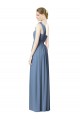 Flower Shoulder Draped One Shoulder Chiffon Bridesmaid Dress for Sale