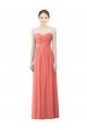 Draped Sweetheart Strapless Chiffon Bridesmaid Dress for Sale