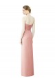 Strapless Sweetheart Long Chiffon Wrap Bridesmaid Dress for Sale