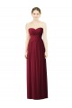 Draped Full Length Strapless Chiffon Bridesmaid Dress for Sale