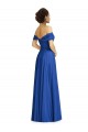 Off the Shoulder Draped Chiffon Maxi Bridesmaid Dress for Sale