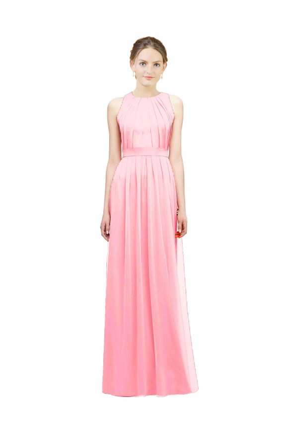 Sleek Halter Neck Chiffon Bridesmaid Dress  for Sale