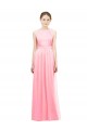 Sleek Halter Neck Chiffon Bridesmaid Dress  for Sale