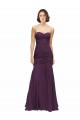 Full Length Chiffon Bridesmaid Dress with Sweetheart Neckline and Ruffles for Sale