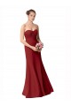Full Length Sweetheart Chiffon Bridesmaid Dress with Ruched Bodice for Sale
