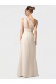 One Shoulder Full Length Chiffon Bridesmaid Dress with Shirred Bodice for Sale